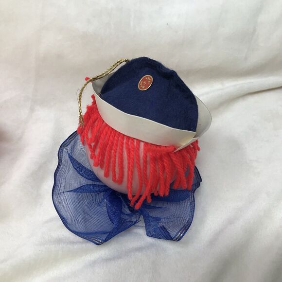 Vintage Raggedy Ann & Andy Glass Ball Christmas Ornaments Made Italy Set of 2 - Picture 6 of 11